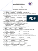 Exam in Science 10 For 2nd Quarter 2019-2020