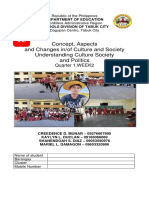 Concept, Aspects and Changes In/of Culture and Society Understanding Culture Society and Politics