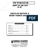 Circular Motion & Work Power Energy (11th) WA