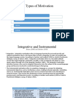 Different Types of Motivation