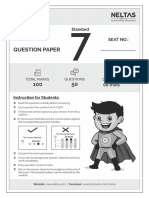 STD 7 Sample Question Paper