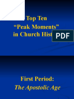 Top Ten "Peak Moments" in Church History