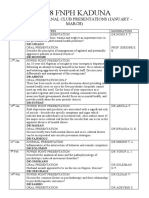 2018 FNPH Kaduna: Academic/Journal Club Presentations (January - March)