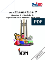 Math7 - q1 - Mod5 - Operations On Rational Numbers - v3b PDF