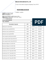 Proforma Invoice: Description of Goods QTY