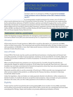 Housing Provisions in Emergency COVID 19 Relief Package