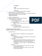 Determinants of Resource Demand Changes in Product Demand