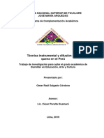 TECNICA INSTRUMENTAL Y DIFUSION DE LA QUENA EN EL PERÚ - Trabajo de Investigacion OMAR SALGADO EN