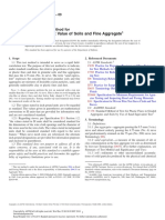 Sand Equivalent Value of Soils and Fine Aggregate: Standard Test Method For