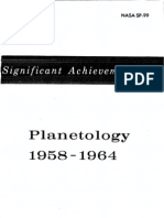 Significant Achievements in Planetology 1958 - 1964