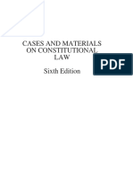 Cases and Materials On Constitutional LAW Sixth Edition