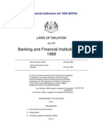 Banking and Financial Institutions Act 1989: Laws of Malaysia