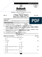 Term Test Maths (C-IX)