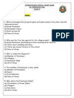 Panchayati Raj Worksheet Vi A