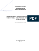 La Impunidad de Los Delitos Informáticos en La Ciber Sociedad Costarricense en El Ámbito Del Derecho Penal