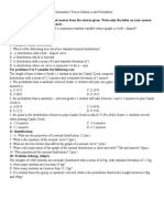 2nd Summative Test in Statistics and Probability