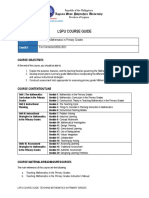 Course Guide - Teaching Mathematics in The Primary Grades