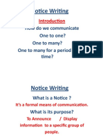 Updated Notice Writing - Grade 5