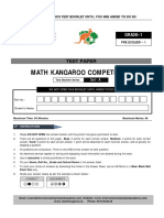 Math Kangaroo Competition: Test Paper