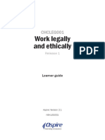 Work Legally and Ethically: CHCLEG001