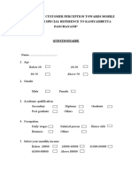 An Analysis of Customer Perception Towards Mobile Banking With Special Reference To Kaniyambetta Panchayath