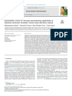 Sustainability Criteria For Assesing Nanotechnology Applicability in Industrial Wastewater Treatment