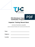 IFIA Petroleum Inspector Certification Programme Inspector Training Record Book