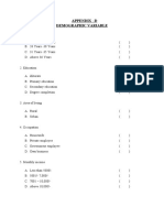 Appendix - D Demographic Variable