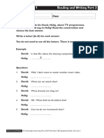 Kid's Box Unit Test 1 Reading and Writing Part 2