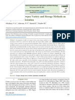 Investigation of Cowpea Variety and Storage Methods On Cowpea Beettle Infestation