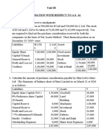 Unit III Amalgamation With Respect To A.S - 14 Purchase Consideration