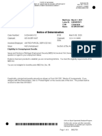 Notice of Determination: Claimant: Kevin Bryant Case Number: 0-024-640-912 Byb: March 08, 2020 XXX-XX-9460 Claimant SSN