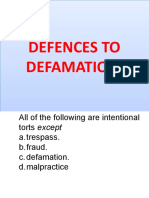 Defences To Defamation