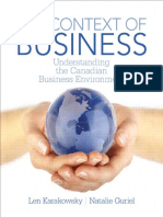 Context of Business Understanding The Canadian Business Environment, The - Wei Zhi