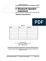 BK3221 Bluetooth Speaker Datasheet: Objective Specification