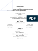 A Study About Awareness and Perception of Mutual Fund As Investment