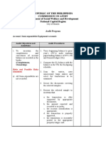 DSWD NCR Audit Program Semi Expendables