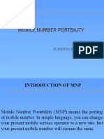 Mobile Number Portbility: Submited By: Pankaj (7) Amit (6) Sumit