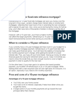 What Is A 15-Year Fixed-Rate Refinance Mortgage?: Notes From Class Version 3