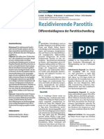 Rezidivierende Parotitis: Differentialdiagnose Der Parotitisschwellung