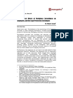 Psychological Effects of Workplace Surveillance On Employees, and The Legal Protection: An Analysis