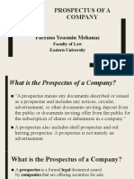 Lecture 6 - Prospectus of A Company