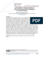 Barriers and Facilitators Implementation of Evidence-Based Nursing Practice in Hospitals: A Literature Review