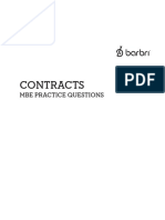 Contracts: Mbe Practice Questions