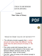 Introduction To Business Finance (Fin201) : Time Value of Money