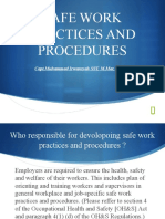 Safe Work Practices and Procedures - Capt. Muhammad Irwansyah