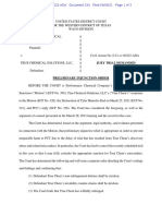 Performance Chemical v. True Chemical - Order Granting Sanctions