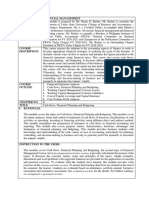 Course Financial Management Developer and Their Background: See Assignment / Agreement Section