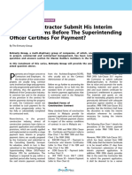 Must The Contractor Submit His Interim Payment Claims Before The Superintending Officer Certifies For Payment?