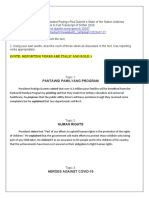 Scan The Text of President Rodrigo Roa Duterte's State of The Nation Address Delivered Last July 27, 2020. Link To Full Transcript of SONA 2020